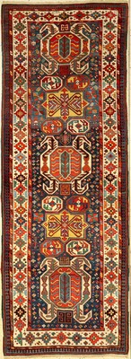 Lenkoran-Talish antik, Kaukasus, 19.Jhd., Wolle auf Wolle, ca. 303 x 110 cm, feine Qualität, gute Naturfarben, EHZ: 2-3, Datiert