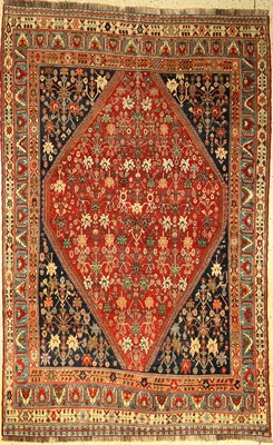 Gashgai Gaschguli alt, Persien, um 1930, Wolle auf Wolle, ca. 255 x 160 cm, dekorativ, selten, EHZ: 3