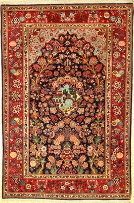 Keschan Kork alt, Persien, um 1940, Korkwolle, ca. 210 x 142 cm, EHZ: 2 , selten.