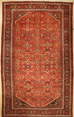 Großer Mahal antik, Persien, um 1900/1920, Wolle auf Baumwolle, ca. 525 x 320 cm, (Altersund Gebrauchsspuren), dekorativ