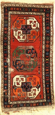 Seltener Belutsch mit turkmenischen Einflüssen antik (Gülli Gül), Nordostpersien, 19.Jhd., Wolle geknüpft auf Wolle. Rarer kleiner und farbiger ...