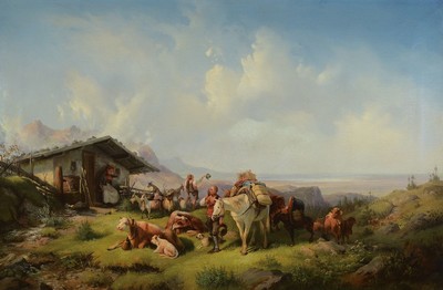 Joseph Heinrich Marr, 1807 Hamburg - 1871 München, Studium an der Kunstakademie in München, private Studien u.a. bei Heinrich Bürkel und ...