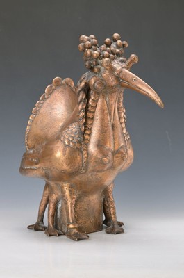 Gernot Rumpf, geb. 1941 Kaiserslautern, große Traubentritsche, Bronzeskulptur, 3/25, signiert und dat. AD 2003 ca. 44 x 38 x 26 cm, ca. 12.7 kg, ...