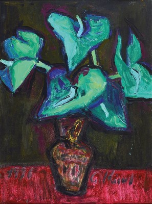 Gernot Kissel, 1939-2008, Blumenstilleben, Öl/Lwd, sign., ca. 84x63 cm, R.