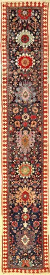 Frühe Azeri "Galerie" antik, Nordwestpersien, um 1800, Wolle geknüpft auf Baumwolle. Sehr seltene und frühe Azeri Galerie mit Palmetten ...