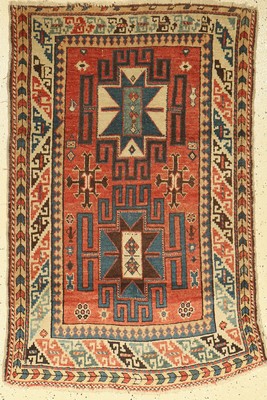 Kars Kasak antik, Kaukasus, um 1900, Wolle auf Wolle, ca. 140 x 95 cm, EHZ: 4-5