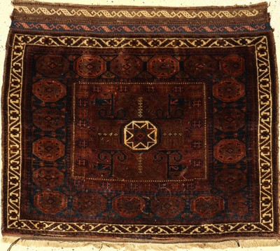 Belutsch Poshti, Persien, um 1900, Wolle auf Wolle, ca. 74 x 87 cm, EHZ: 3