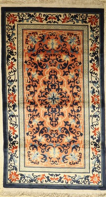 China alt, ca. 50 Jahre, Wolle auf Baumwolle, ca. 220 x 123 cm, EHZ: 2, Dekorativ