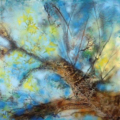 Marion Schmidt, geb. 1963 Eschwege, Sky, Acryl auf Lwd, signiert, ca. 100x100cm