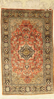 Ghom Seide, Persien, ca. 50 Jahre, reine Naturseide, ca. 133 x 81 cm, EHZ: 2