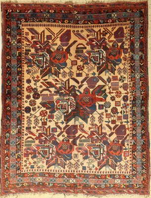 Khamseh antik, Persien, um 1910, Wolle auf Wolle, ca. 188 x 145 cm, EHZ: 4