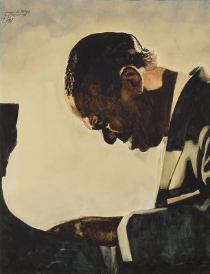 Eugen Stoll, 1895-1978 Ludwigshafen, Studium an der Akademie Karlsruhe, Meisterschüler von Albert Haueisen, hier: Porträt des US-amerikanischen ...