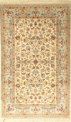 Esfahan fein, Persien, ca. 50 Jahre, Korkwolle auf Seide, ca. 171 x 105 cm, EHZ: 2
