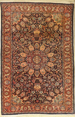 Sarogh fein Ghiasabad, Persien, ca. 60 Jahre, Korkwolle, ca. 200 x 127 cm, (Fleck), EHZ: 2