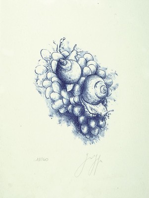 Günter Grass. 1927-2015, war ein deutscher Bildhauer,Maler und Grafiker, Hier: Lithografie, sign., num. 19/60, unter Glas gerahmt, gesamt ca. 43x33 ...