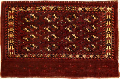 Sehr feiner Yomud "Tschowal" antik, Turkmenistan, Mitte 19.Jhd., Wolle geknüpft auf Wolle. Seltener Tschowal der Yomuden in einer enorm ...