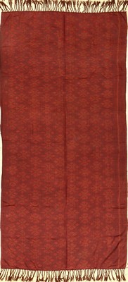 Sehr feines indonesisches "Seiden-Textil" antik, Indonesien, um 1900, reine Naturseide. Bemerkenswerte feine Qualität, auberginefarbe mit ...