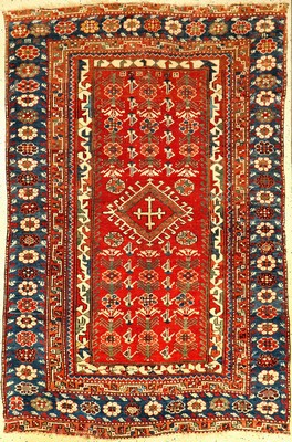 Seltener Bergama antik, Nordwestanatolien, 1.Hälfte 19.Jhd., Wolle geknüpft auf Wolle. Rarer Nordwestanatolischer Bergama mit charakteristischer ...