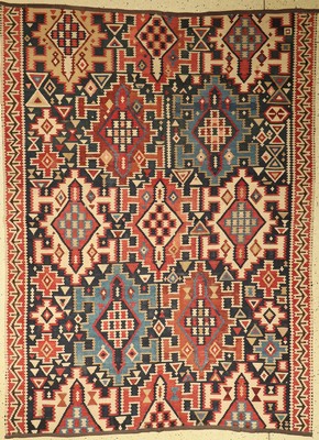 Kuba Kelim(Fragment), Kaukasus, um 1910, Wolle auf Wolle, ca. 250 x 180 cm