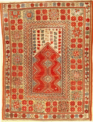 Feiner Melas "Gebetsteppich" antik, Südwestanatolien, 19.Jhd., Wolle geknüpft auf Wolle. Klassischer Melas Gebetsteppich mit Sternen ...
