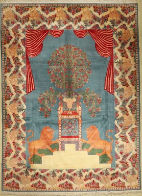 Birdjand Gemacht zum Jubiläum der Pahlavi Dynastie, Persien, um 1960/1970 , Wolle auf Baumwolle, ca, 405 x 293 cm,EHZ: 2