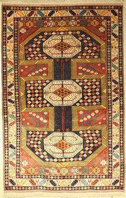 Azeri, Azerbaijan, ca. 50 Jahre, Wolle auf Wolle, ca. 244 x 158 cm, EHZ: 2