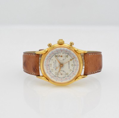 DUBEY & SCHALDENBRAND Chronograph Index-Mobilemit Semi-Rattrapante, Schweiz um 1945/1990, Handaufzug, aus Restbeständen montierte Werke von ca. ...