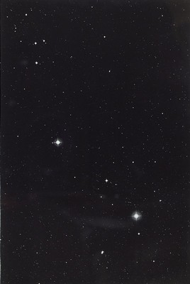 Thomas Ruff, geb. 1958, Multiple, rückseitig handsigniert, "Sterne 01h55m/-30°, aus 1989, unter Glas, Rahmen: 26 x 20 cm
