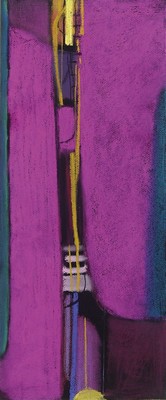 Max Ackermann, 1887 Berlin-1975 Bad Liebenzelle, Farbige Pastellkreide auf schwarzem Bütten, re. unten sign., dat. 73 , WVZ Nr. ACK 6347, unter ...