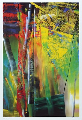 Gerhard Richter, geb. 1932, Viktoria I, Farboffset auf Karton, Drucksignatur, Edition Achenbach Art Edition Düsseldorf, ca. 80 x 60 cm, unter Glas ...