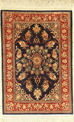 Hereke Seide Signiert, Türkei, um 1970, reine Naturseide, ca. 82 x 55 cm, EHZ: 2