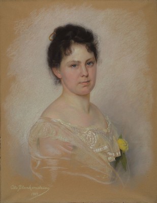 Otto Blankenstein, 1858 Stettin-1929 Berlin, studierte an der Berliner Akademie unter Julius Schrader und Paul Thumann, Bildnismaler, hier: Porträt ...