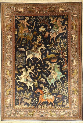 Ghom alt, Persien, ca. 50 Jahre, Wolle auf Baumwolle, ca. 200 x 142 cm, EHZ: 2