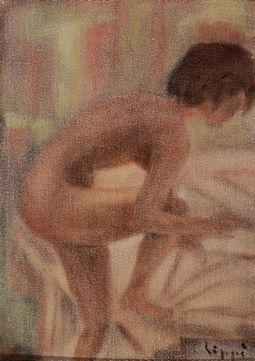 Raffaele Lippi, 1911 - 1982, Frauenakt, Öl/Lwd, re. u. signiert, ca. 35 x 25 cm, Rahmen: 61.5 x 41.5 cm, wurde in den 60er Jahre in Italien erworben