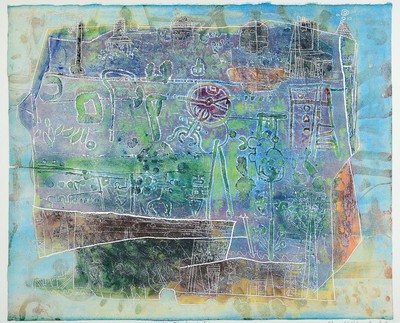 Shoichi Hasegawa, geb. 1929, "Festival d´éte , Farbradierung, num. 80/110, sign., ca. 57x75 cm