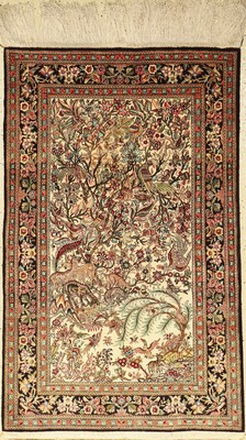 Seiden Ghom, Persien, ca. 40 Jahre, reine Naturseide, ca. 132 x 83 cm, EHZ: 2