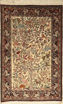 Seiden Ghom, Persien, ca. 40 Jahre, reine Naturseide, ca. 127 x 82 cm, EHZ: 2