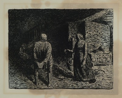 Ernst Barlach, 1870-1938, Die Puppe, Lithographie auf Bütten, rechts unten handsigniert, von 1912, aus der Ausgabe von 150 Abzügen zum "Toten ...