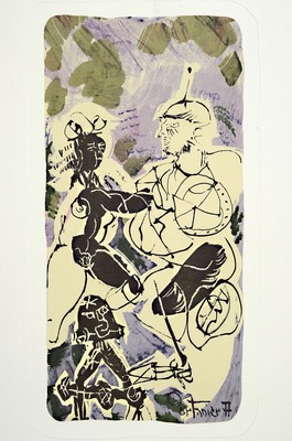 Gilbert Portanier, geb. 1926 in Cannes, Konvolut aus 4 Farblithografie, 2 davon sign., und dat. je ca. 33.5x25 cm, Blätter z.T. mit Gebrsph. .
