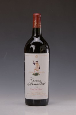 1 Magnumflasche Chateau d´Armailhac 2002, Grand Cru Classé, Pauillac, Baronne Philippine Rothschild, 150cl, Füllstand into neck, aus einer ...