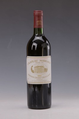 1 Flasche Chateau Margaux 1994, Premier Grand Cru Classé, 75cl, Füllstand into neck, aus einer privaten Weinsammlung