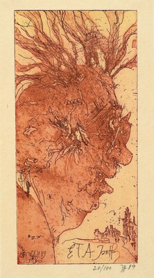 Horst Janssen, 1929-1995, Konvolut aus 2 Radierungen, je sign. u. dat. 84, 89, je num. 86/100 , 20/100, je unter Glas gerahmt , Platte ca. 20x10, ...
