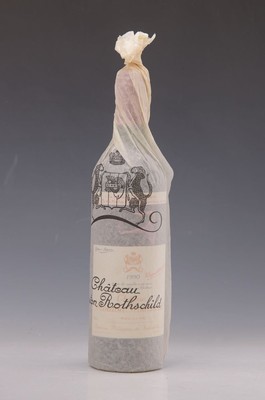 1 Flasche Chateau Mouton Rothschild 1990, Paulliac, 75cl, Füllstand into neck, aus einer privaten Weinsammlung