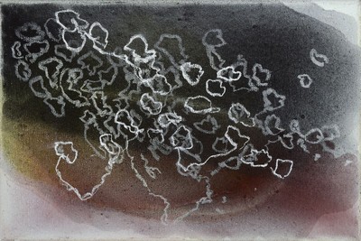 Ole Fischer, 1943-2005, Mischtechnik/ Lwd, verso mit Nachlass-Stempel, ca. 59x40 cm