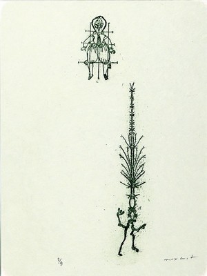 Max Ernst, 1893 - 1983, Farblithographie auf festem Japanbütten, handsigniert, num. 9/69, aus 1970, Blatt aus der Vorzugsausgabe der Suite ...
