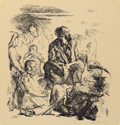 Max Beckmann, 1884 - 1950, Lithographie auf Bütten mit Wasserzeichen MMG im Oval, Auflage 40 Exp., nicht num., handsigniert, Blattgr. 58.5 x 40cm, ...