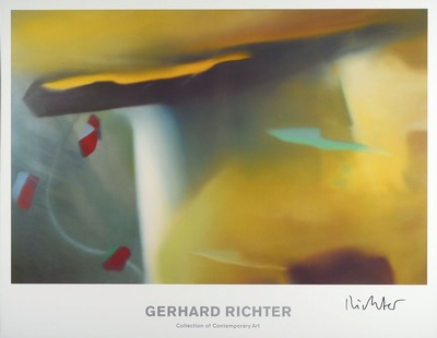 Gerhard Richter, geb. 1932, Farboffset, handsigniert, nach dem Gemälde von 1997 "Abstraktes Bild" von 1977, Hrsg. Achenbach Art Edition, ...