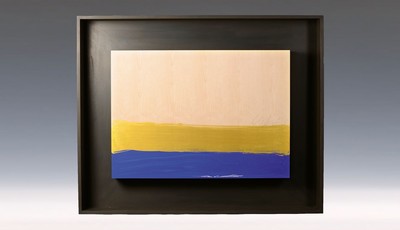 Günther Uecker, 1930 Wendorf/Mecklenburg, ansässig in Düsseldorf, Acryl/Holz, datiert 2015, eines von 100 handbemalten Unikathauben der ...
