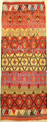 Seltener früher Zentralanatolischer Kelim antik, Zentralanatolien Aksaray/Kappadokien Region, 1.Hälfte 19.Jhd., Wolle gewebt auf Wolle, ca. 368 x ...