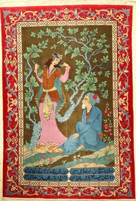 Keschan alt, Persien, um 1940, Korkwolle, ca. 212 x 142 cm, EHZ: 2-3